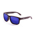 ocean sunglasses KRNglasses model BLUE SKU 19202.6 with matte black frame and revo violet lens