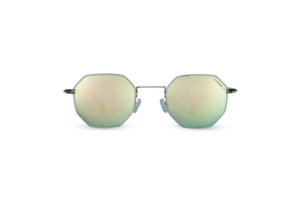 KYPERS sunglasses model BOBBY BO003 with silver frame and blue revo lens