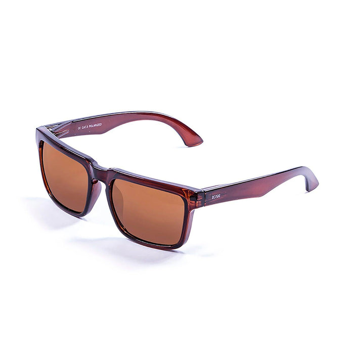 ocean sunglasses KRNglasses model BOMB SKU 17202.2 with shiny black frame and revo yellow iridium lens