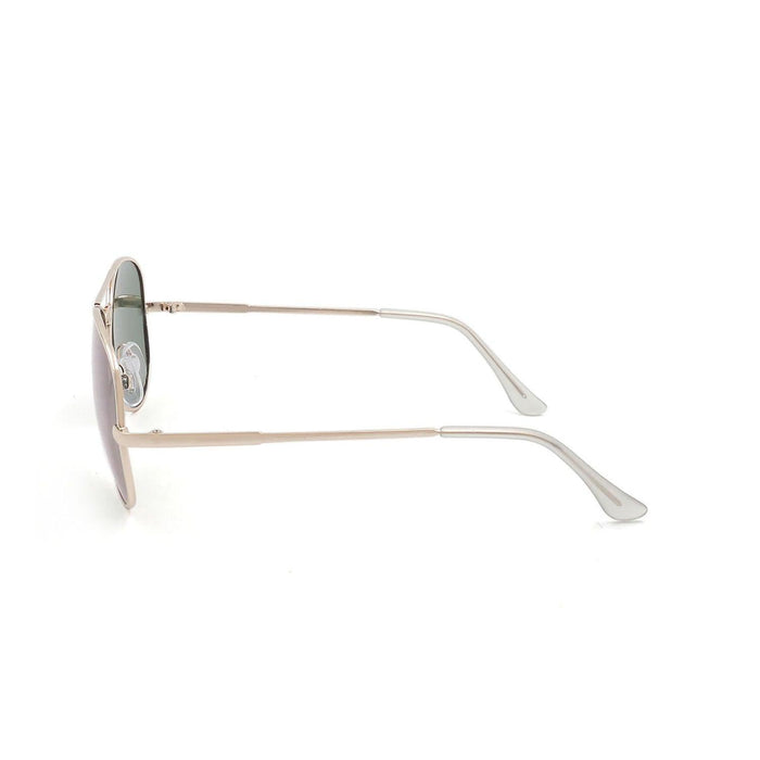 ocean sunglasses KRNglasses model BONILA SKU 18112.5 with shiny gold frame and revo green flat lens