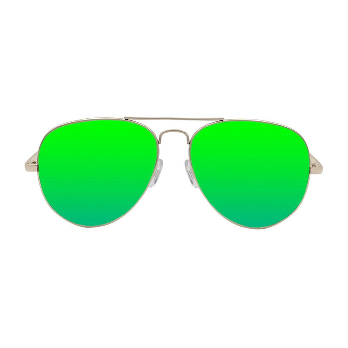 ocean sunglasses KRNglasses model BONILA SKU 18110.8 with matte black frame and green lens
