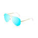 ocean sunglasses KRNglasses model BONILA SKU 18110.4 with silver frame and green lens