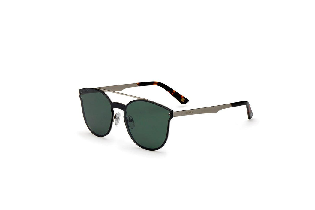 KYPERS sunglasses model BONNIE BN007 with silver frame and blue mirror lens