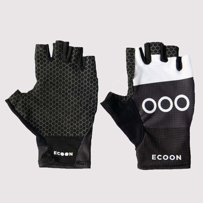 ecoon apparel cycling gloves briancon unisex sustainable clothing recyclable premium black white KRNglasses ECO170104TL