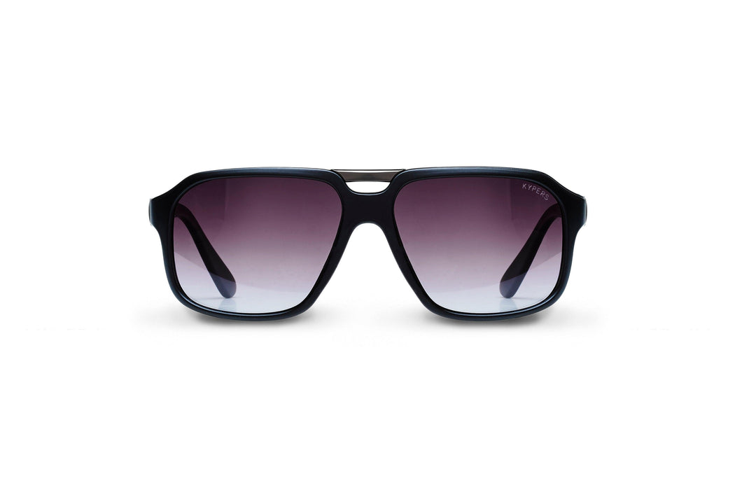 KYPERS sunglasses model BYRON BY001 with black frame and gradient grey lens