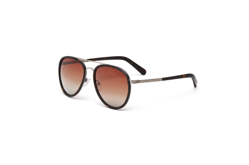 KYPERS sunglasses model CAMERON CM002 with black frame and blue revo lens