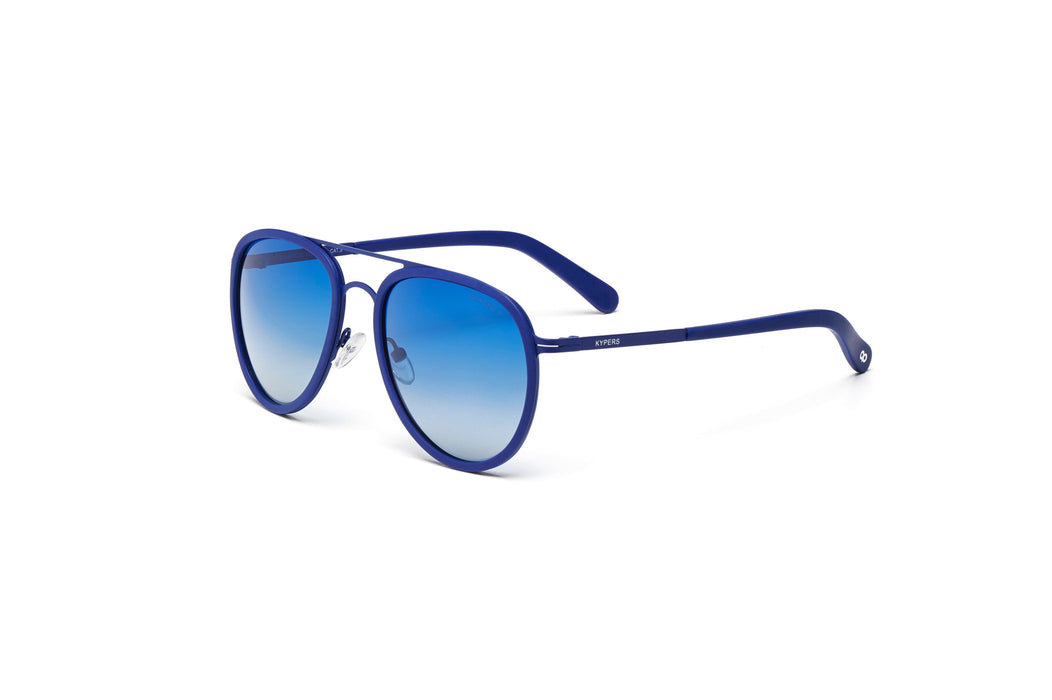 KYPERS sunglasses model CAMERON CM007 with navy blue frame and gradient blue lens