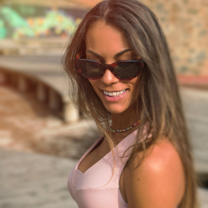 Sunglasses KYPERS CARMEN Women Fashion Polarized Full Frame Cat Eye Oval