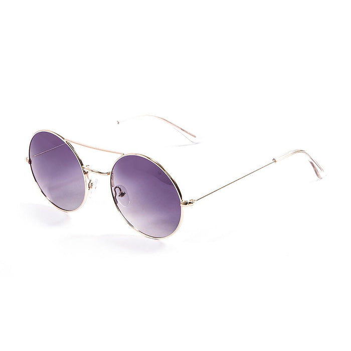 ocean sunglasses KRNglasses model CIRCLE SKU 10.5 with matte black frame and smoke flat lens