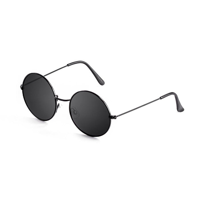 ocean sunglasses KRNglasses model CIRCLE SKU 10.1 with shiny silver frame and gradient brown lens