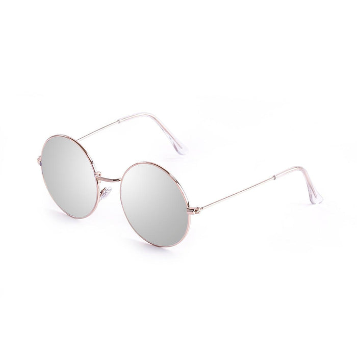 ocean sunglasses KRNglasses model CIRCLE SKU 10.3 with matte black frame and smoke lens