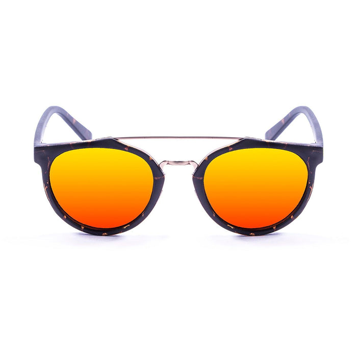 ocean sunglasses KRNglasses model CLASSIC SKU 73001.1 with demy brown frame and revo blue lens