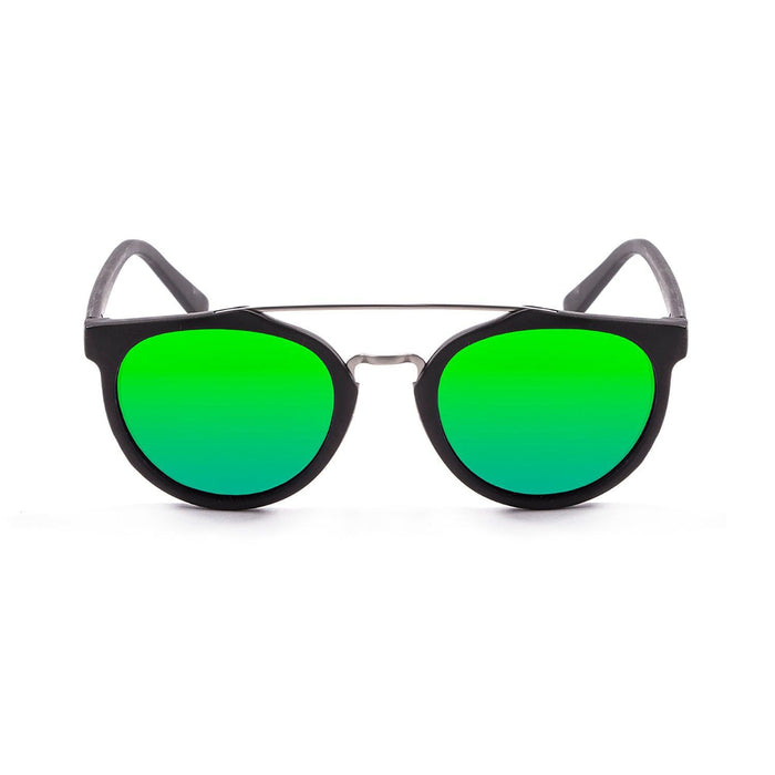 ocean sunglasses KRNglasses model CLASSIC SKU 73001.0 with matte black frame and revo blue lens