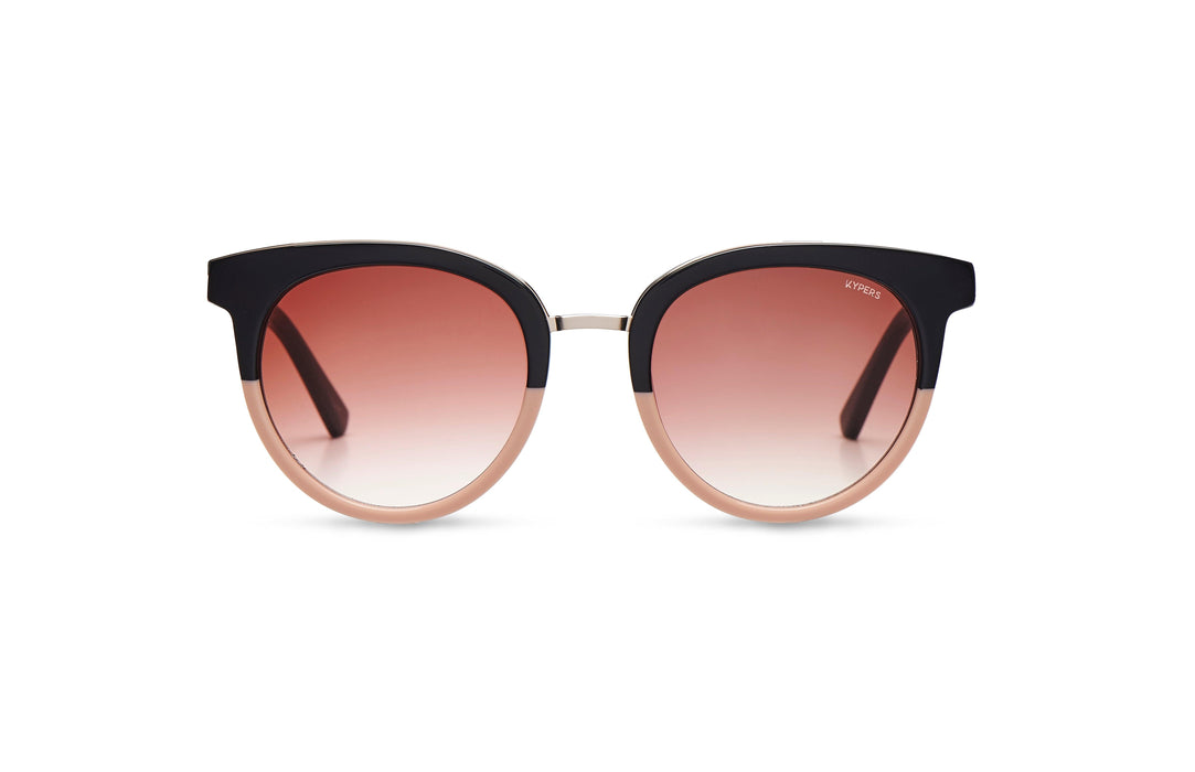 KYPERS sunglasses model COCO CO001 with black & nude frame and brown degrade lens