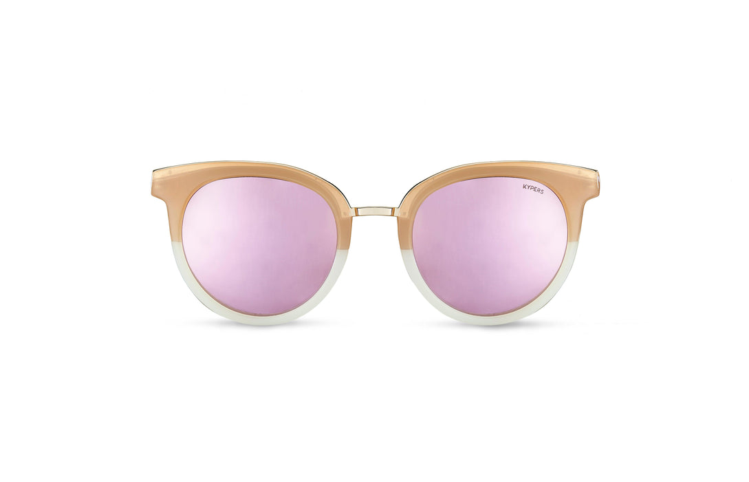 KYPERS sunglasses model COCO CO003 with havana & blue frame and gold mirror lens