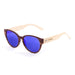 ocean sunglasses KRNglasses model COOL SKU 51001.3 with bamboo brown frame and revo blue lens