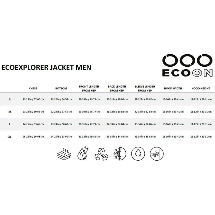 Ecoon Ecoexplorer Ski Jacket Men Black Recycled Recyclable