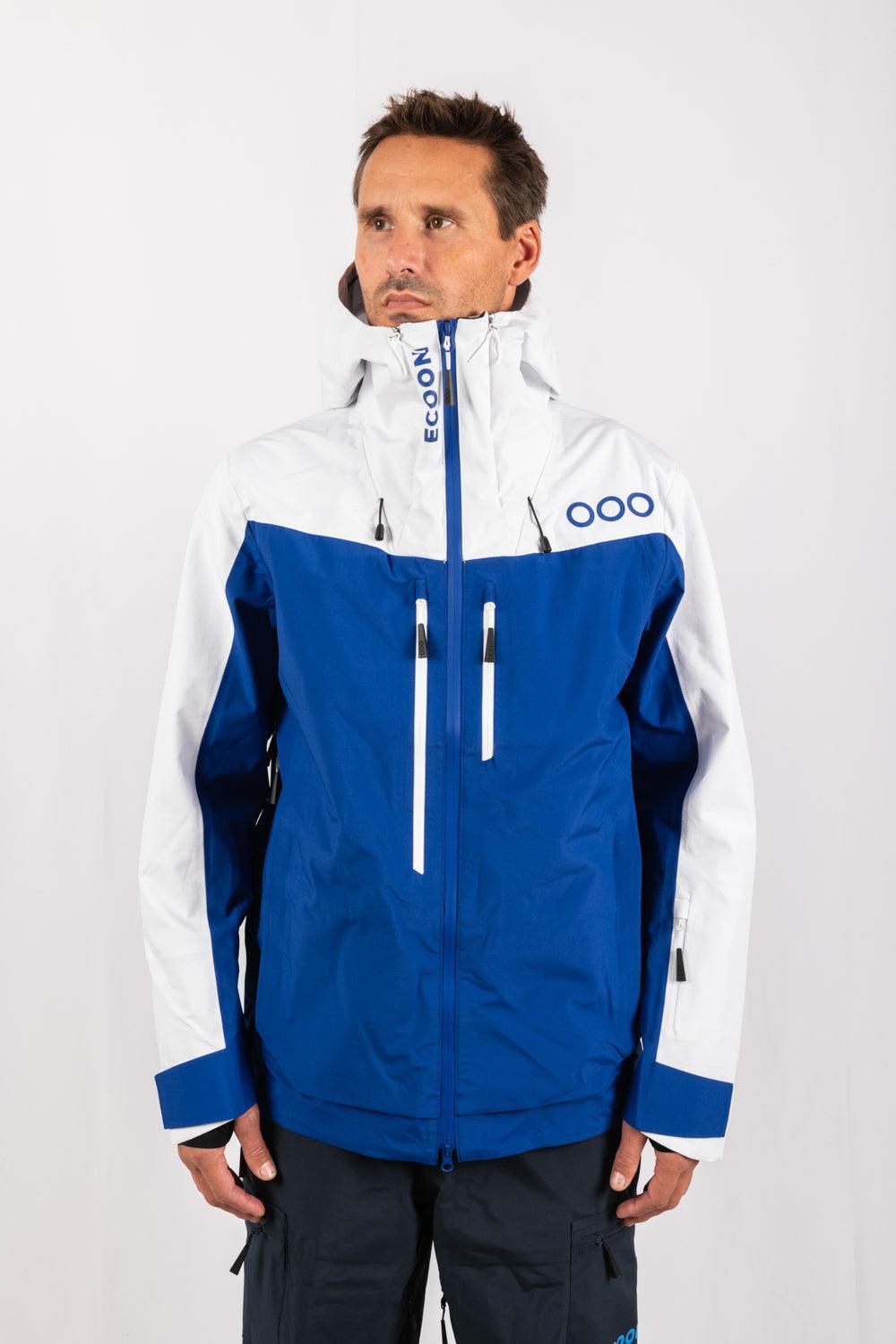 Ecoon Apparel Jacket Ecoexplorer Men Sustainable Clothing Recyclable  Premium Blue White Boating Fishing Hiking Lifestyle Mountain Skiing  Snowboarding —