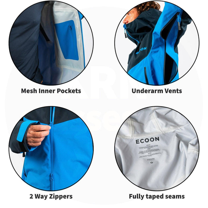 Ecoon Ecodiscover Mountain Jacket Men Blue/Light Blue Recycled Recyclable