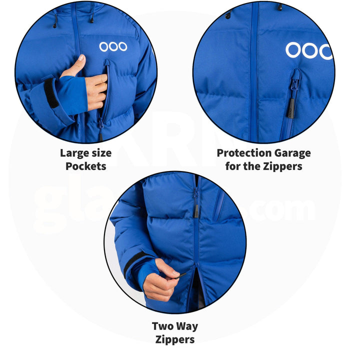 Ecoon Ecothermo Warm Insulated Ski Jacket Men Light Blue Recycled Recyclable