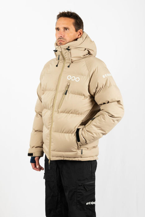 Ecoon Ecothermo Warm Insulated Ski Jacket Men Beige ECO181710TM Recycled Recyclable