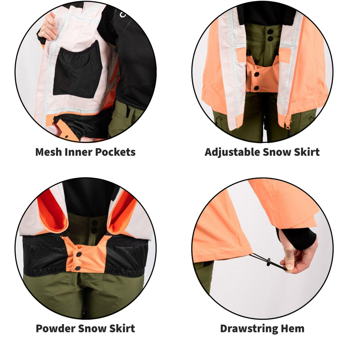 Ecoon Apparel Jacket Ecoexplorer Women Sustainable Clothing Recyclable  Premium Orange Boating Fishing Hiking Lifestyle Mountain Skiing  Snowboarding —