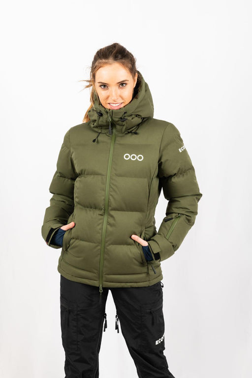 Ecoon Ecothermo Warm Insulated Ski Jacket Women Khaki ECO280821TXS Recycled Recyclable