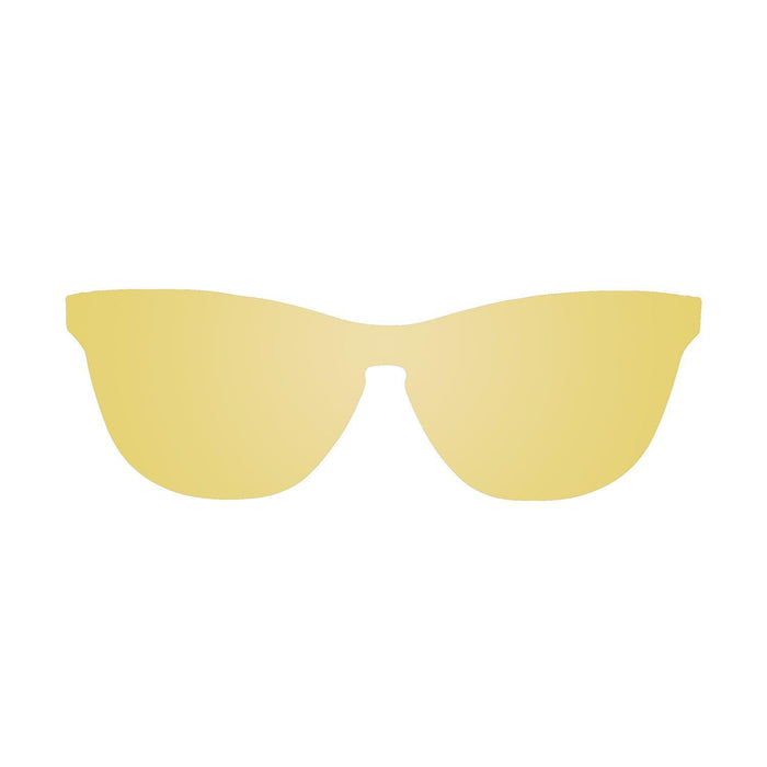 ocean sunglasses KRNglasses model FLORENCIA SKU 24.22 with transparent white frame and blue sky mirror lens
