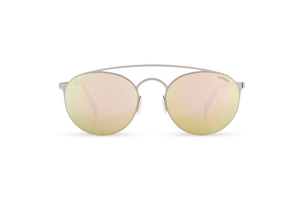 KYPERS sunglasses model GAEL GA001 with silver mate frame and gold mirror lens