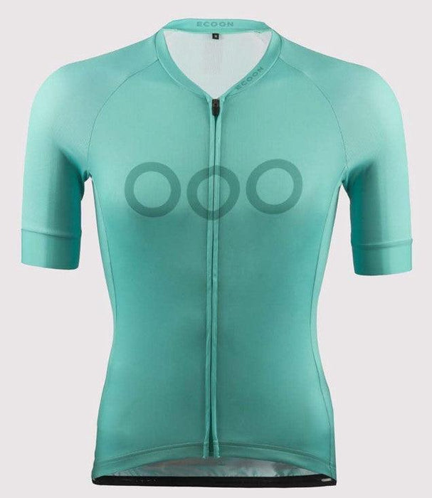 ecoon apparel cycling jersey galibier men sustainable clothing recyclable premium turquoise KRNglasses ECO181425TS