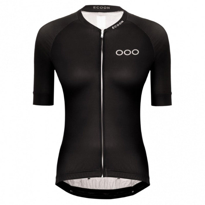 ecoon apparel cycling jersey galibier women sustainable clothing recyclable premium black KRNglasses ECO210101TS