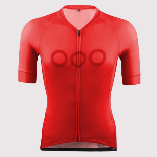 ecoon apparel cycling jersey galibier women sustainable clothing recyclable premium red KRNglasses ECO210113TS