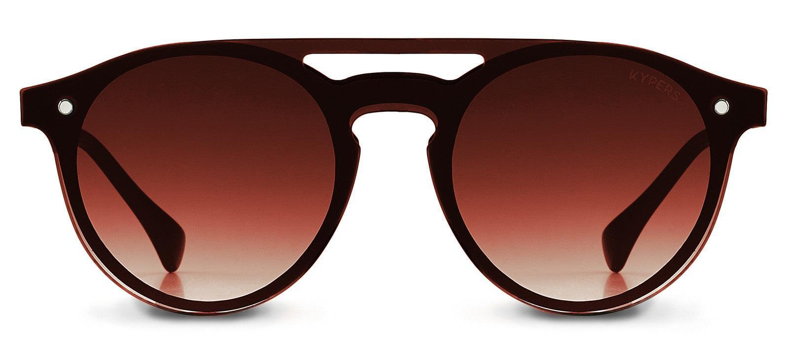 KYPERS sunglasses model GERI GR001 with black frame and gradient brown lens