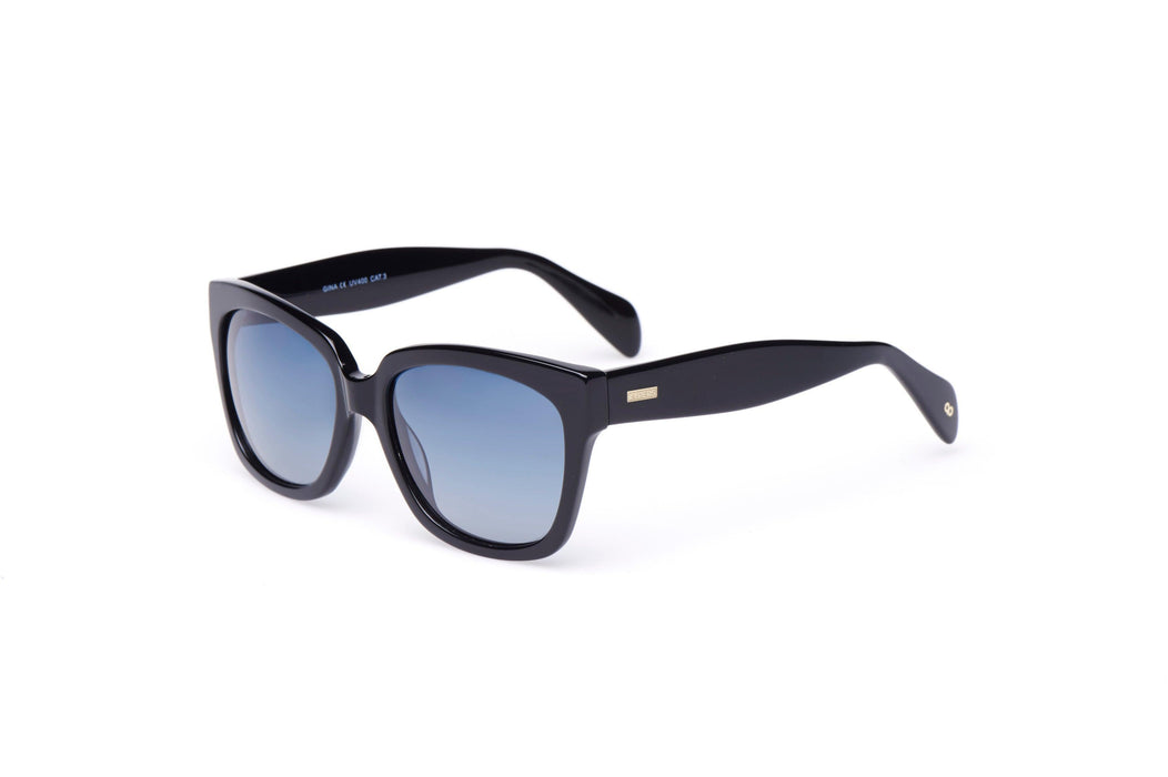 KYPERS sunglasses model GINA GN001 with black frame and gradient grey lens
