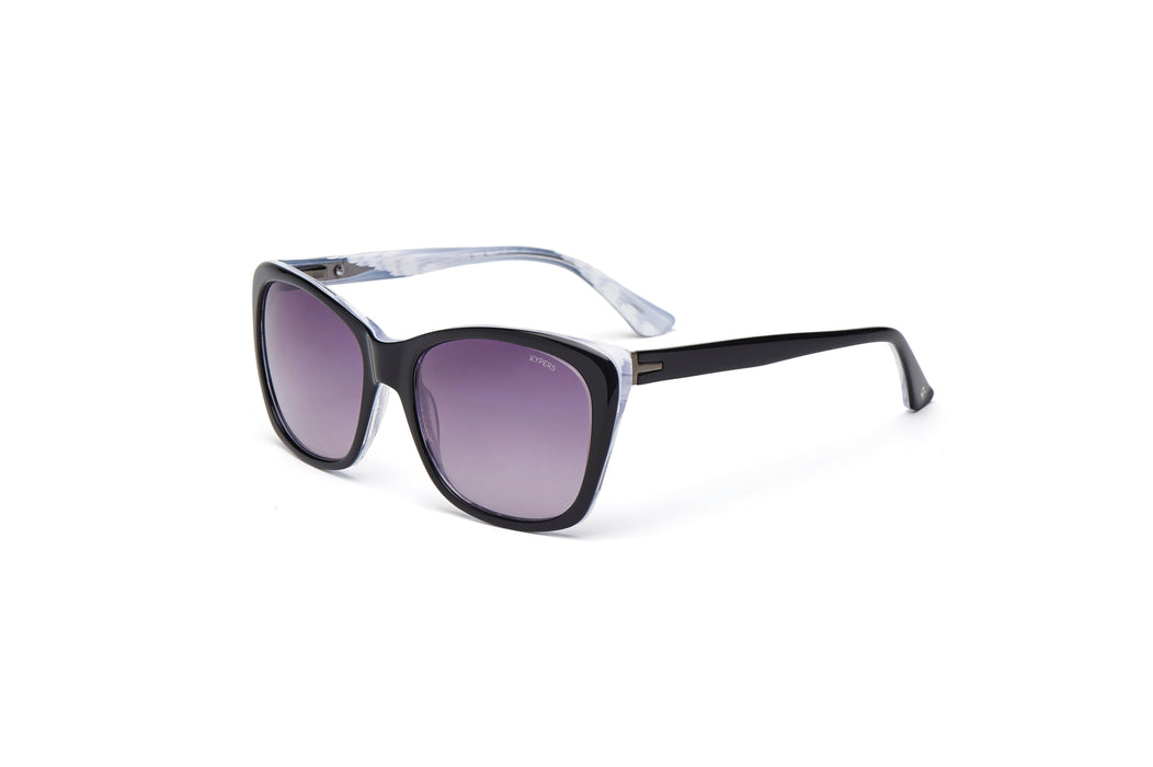 KYPERS sunglasses model GRETA GT004 with black frame and grey degrade lens