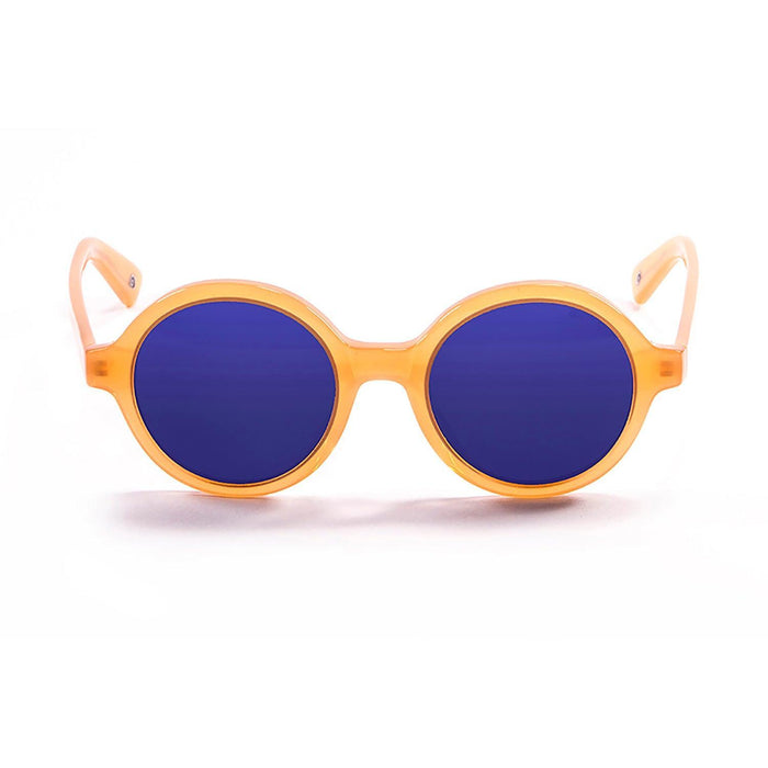 ocean sunglasses KRNglasses model JAPAN SKU 4001.2 with matte black frame and revo blue lens