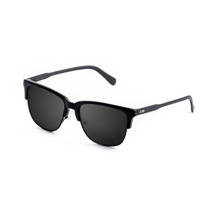 ocean sunglasses KRNglasses model LAFITENIA SKU 40004.5 with matte black frame and smoke flat lens