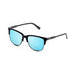 ocean sunglasses KRNglasses model LAFITENIA SKU 40004.6 with matte black frame and revo blue sky flat lens