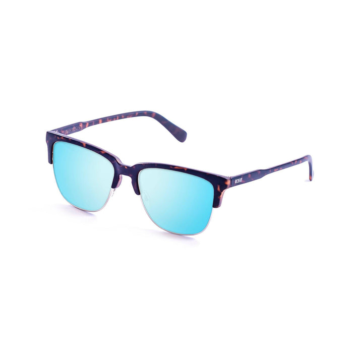 ocean sunglasses KRNglasses model LAFITENIA SKU 40004.3 with matte demy brown frame and pink revo pastel flat lens