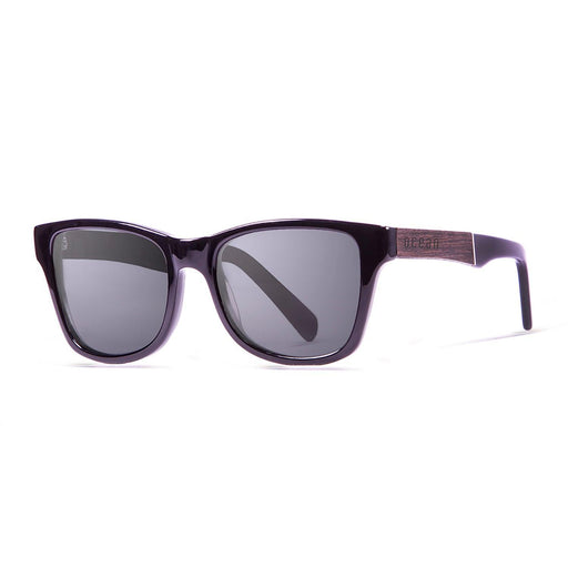 ocean sunglasses KRNglasses model LAGUNA SKU 11100.1 with shiny black & ebony frame and smoke lens