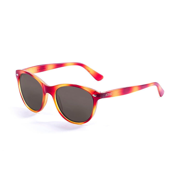 ocean sunglasses KRNglasses model LANDAS SKU 58000.2 with demy orange brown frame and smoke lens