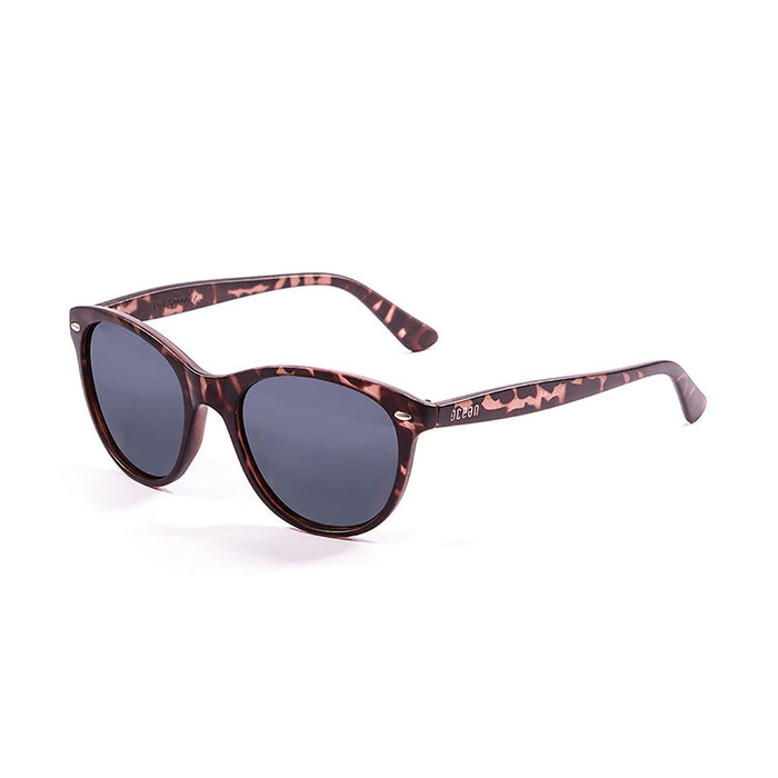 ocean sunglasses KRNglasses model LANDAS SKU 58000.5 with demy brown clear frame and smoke lens
