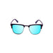 ocean sunglasses KRNglasses model LANEW SKU 40006.1 with demy brown frame and revo blue sky lens