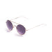 ocean sunglasses KRNglasses model CERCLE SKU LE10.1 with silver frame and brown lens