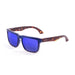 ocean sunglasses KRNglasses model LA SKU LE17202.7 with brown frame and blue revo lens