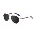 ocean sunglasses KRNglasses model LYON SKU LE18110.13 with white frame and smoke lens