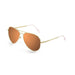 ocean sunglasses KRNglasses model AVIATOR SKU LE18111.6 with gold frame and brown lens