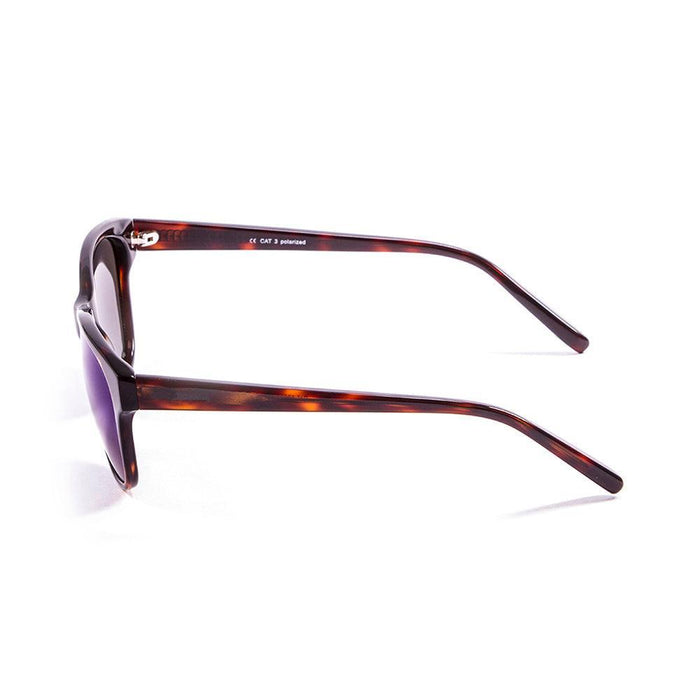 ocean sunglasses KRNglasses model NANCY SKU LE19601.0T with black frame and blue revo lens