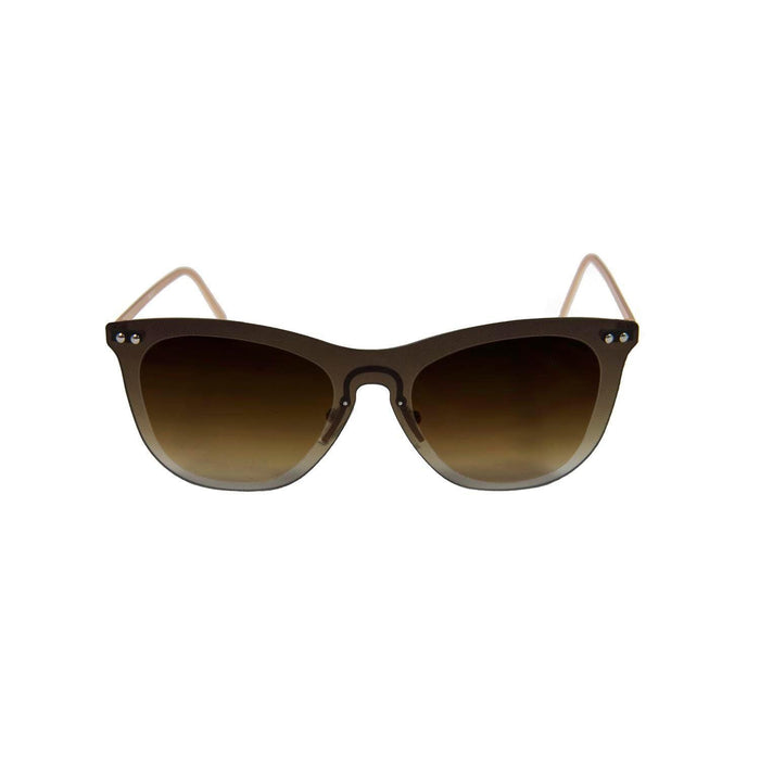 ocean sunglasses KRNglasses model SAINT SKU LE28.5 with gold frame and gold revo lens
