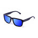 ocean sunglasses KRNglasses model LA SKU LE30.5 with shiny black frame and blue revo lens